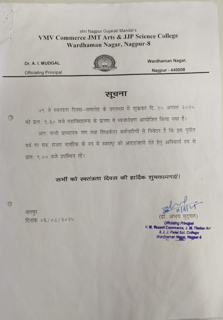 15.8.25 INDEPENDENCE DAY PROGRAM II